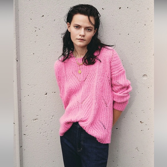 Madewell Sweaters - Madewell Charley Pullover Sweater in Pink Sz S #0473